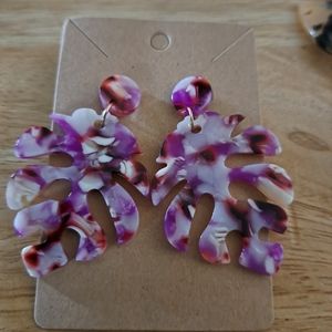 Handceafted Acrylic post back Earrings
